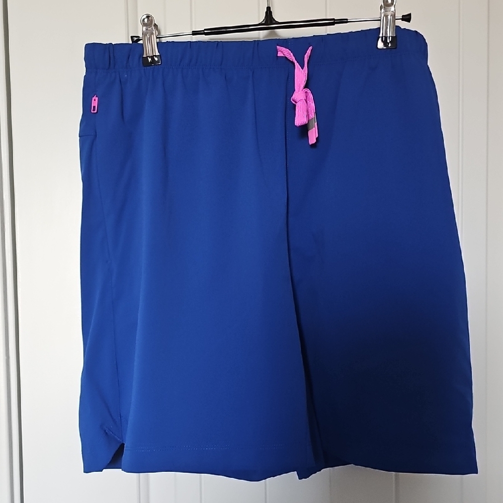 Fabletics Blue  Shorts with Pink Accents